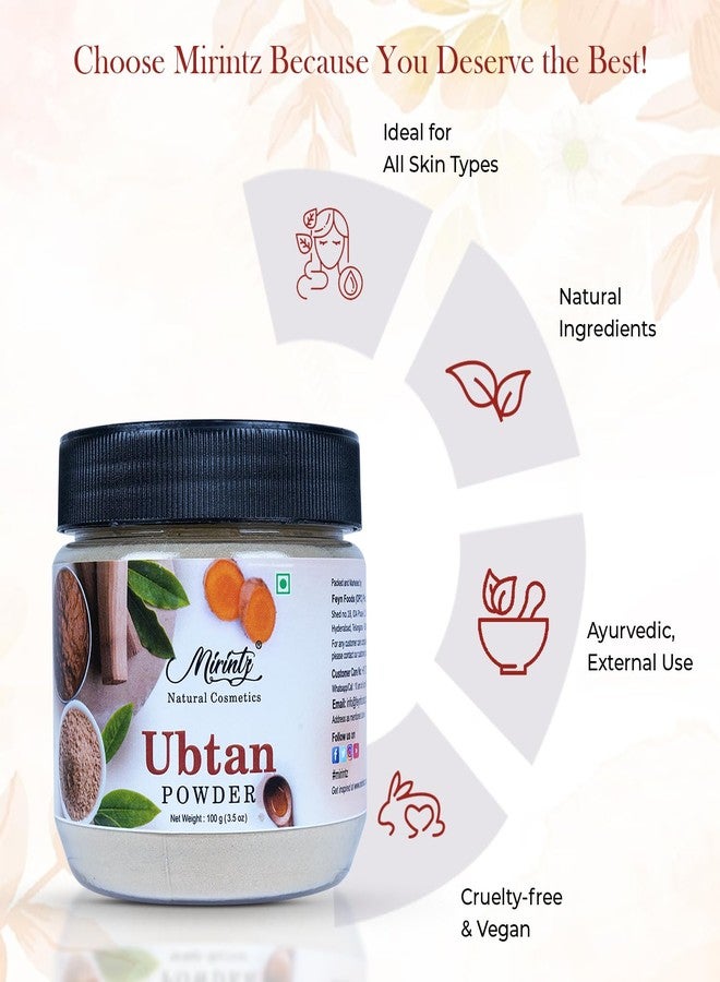 Mirintz 100% Natural Ubtan Powder | (100 gms) Pure Ubtan Powder for Women & Men | Ubtan Face Pack for Skincare & body Scrubs for Women | Herbal Tan Remover | DIY Tan Removal Mix & Detan Face Mask - Image 5
