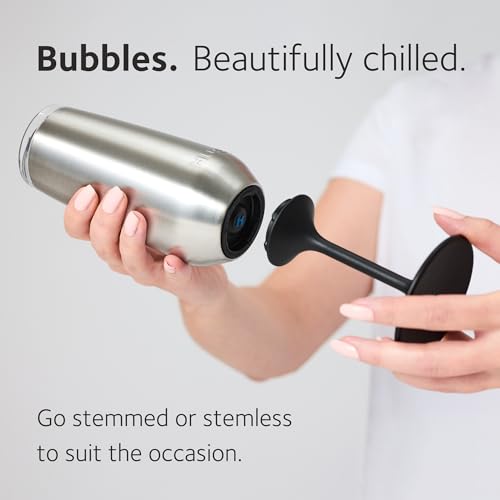 Huski Champagne Flute | NEW | Award-winning Design with Detachable Stem | Premium Stainless Steel Champagne Glass with Lid | Triple Insulated Tumbler | 8oz Capacity | Great Gift (Champagne) - Image 2