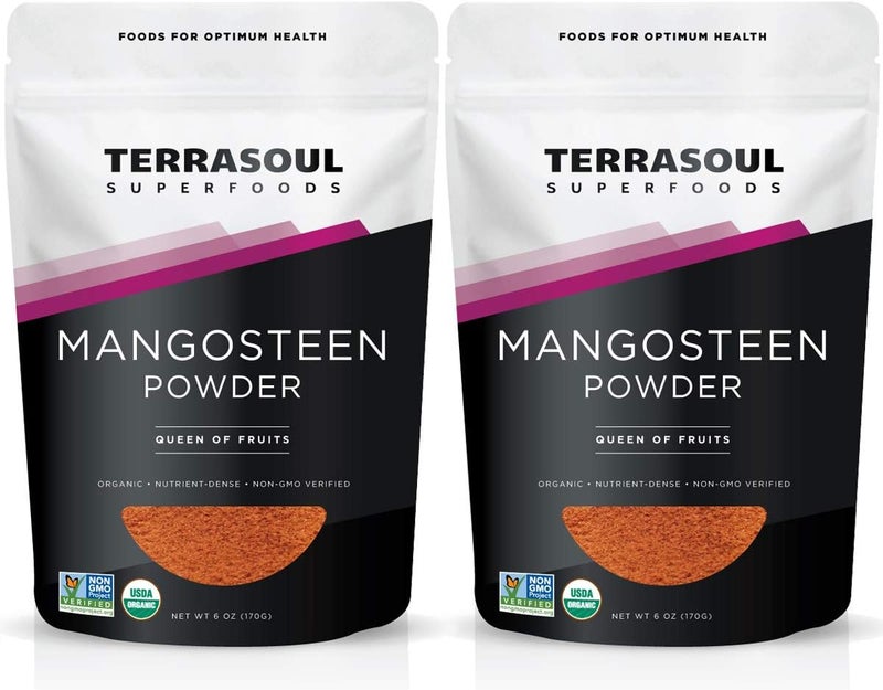Terrasoul Superfoods Organic Mangosteen Powder - 12 Ounces (2 Pouches) - Image 1