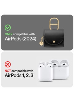 CYRILL Mini Bag Compatible with AirPods 4 Crossbody Case Cover for Airpods 4th Gen with Magnetic Snap Closure - Black  - Image 2