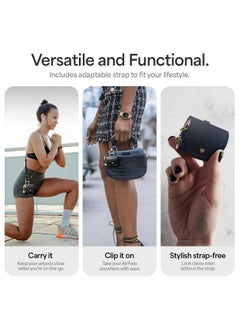 CYRILL Mini Bag Compatible with AirPods 4 Crossbody Case Cover for Airpods 4th Gen with Magnetic Snap Closure - Black  - Image 4