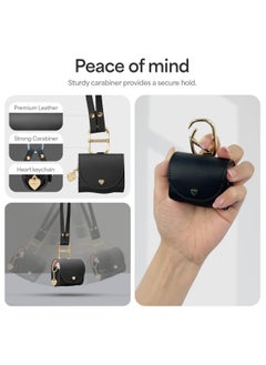 CYRILL Mini Bag Compatible with AirPods 4 Crossbody Case Cover for Airpods 4th Gen with Magnetic Snap Closure - Black  - Image 5