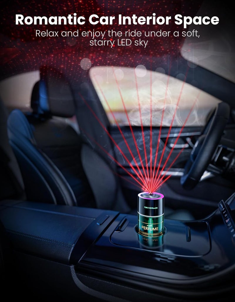 TECXERLLON Car Air Freshener with RGB Ambient Light, 120ML Cologne-Inspired Fragrance - Image 5