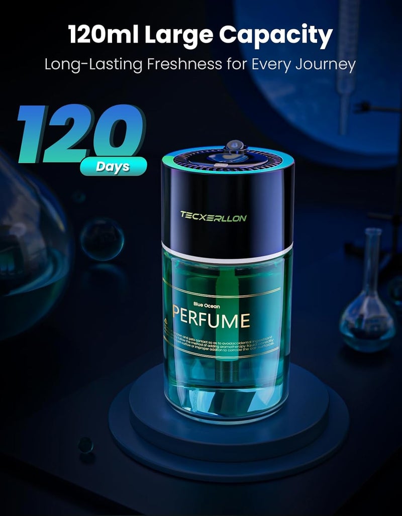 TECXERLLON Car Air Freshener with RGB Ambient Light, 120ML Cologne-Inspired Fragrance - Image 2