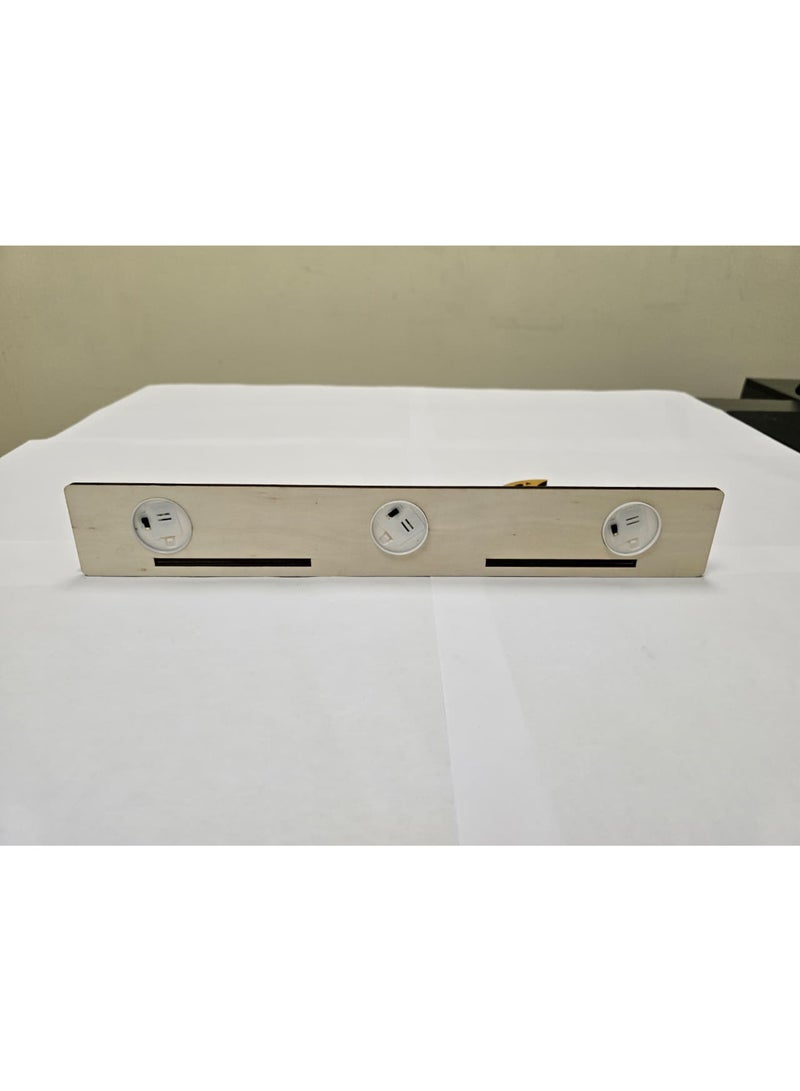 Yuwell Ramadan Mubarak Sign For Ramadan Decorations For Home, Table And Bedroom Decorations With Three Candle Lights And Battery Included - Image 5