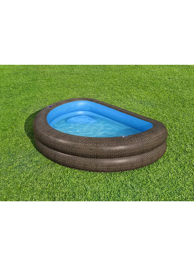Bestway Family Pool Tru Print Wicker 231x178x53 Cm