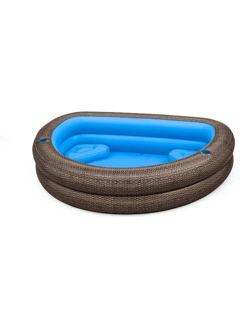 Bestway Family Pool Tru Print Wicker 231x178x53cm