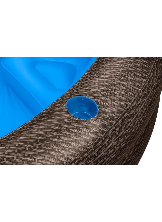 Bestway Family Pool Tru Print Wicker 231x178x53cm