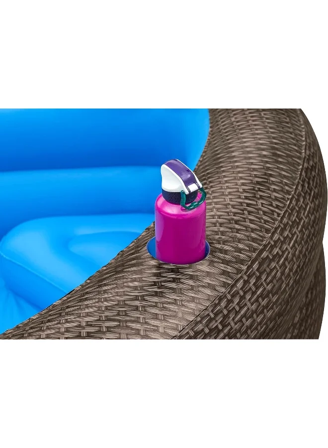 Bestway Bestway Family Pool Tru Print Wicker 231x178x53cm