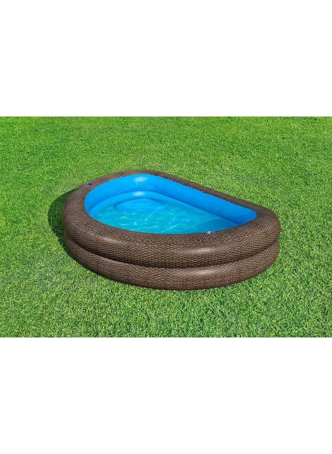 Bestway Family Pool Tru Print Wicker 231x178x53cm