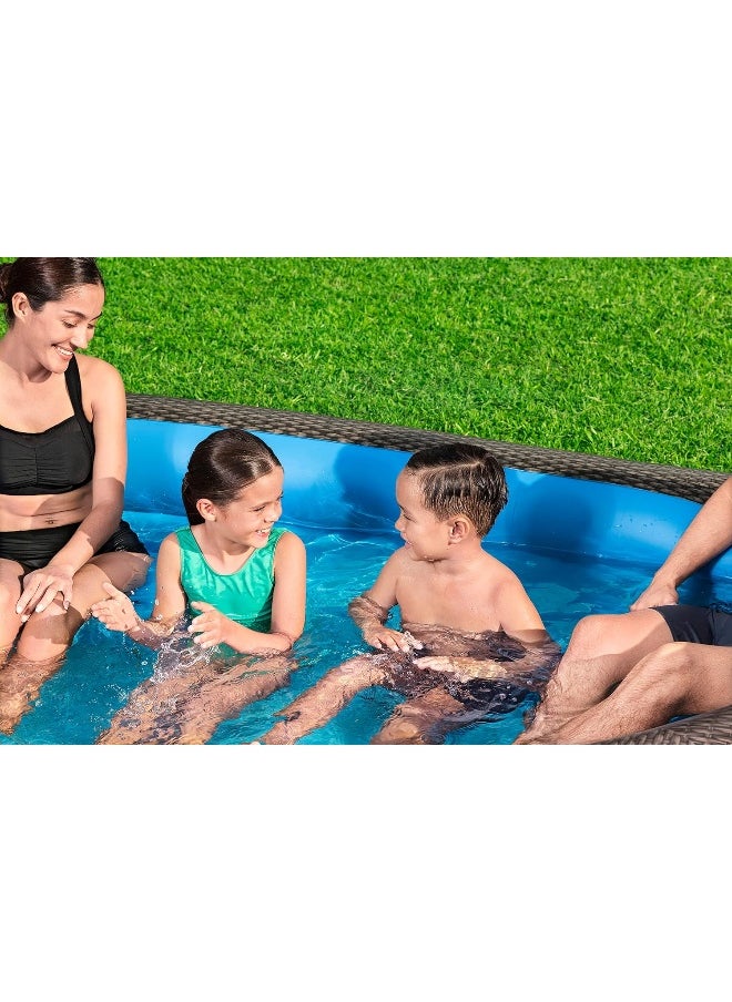 Bestway Family Pool Tru Print Wicker 231x178x53cm