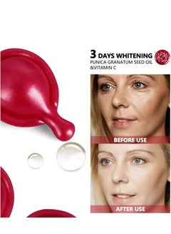 GUANJING Natural face Vitamin c vitamin e oil Punica Granatum Whitening Facial Serum Capsules For All Skin Types  - Image 3
