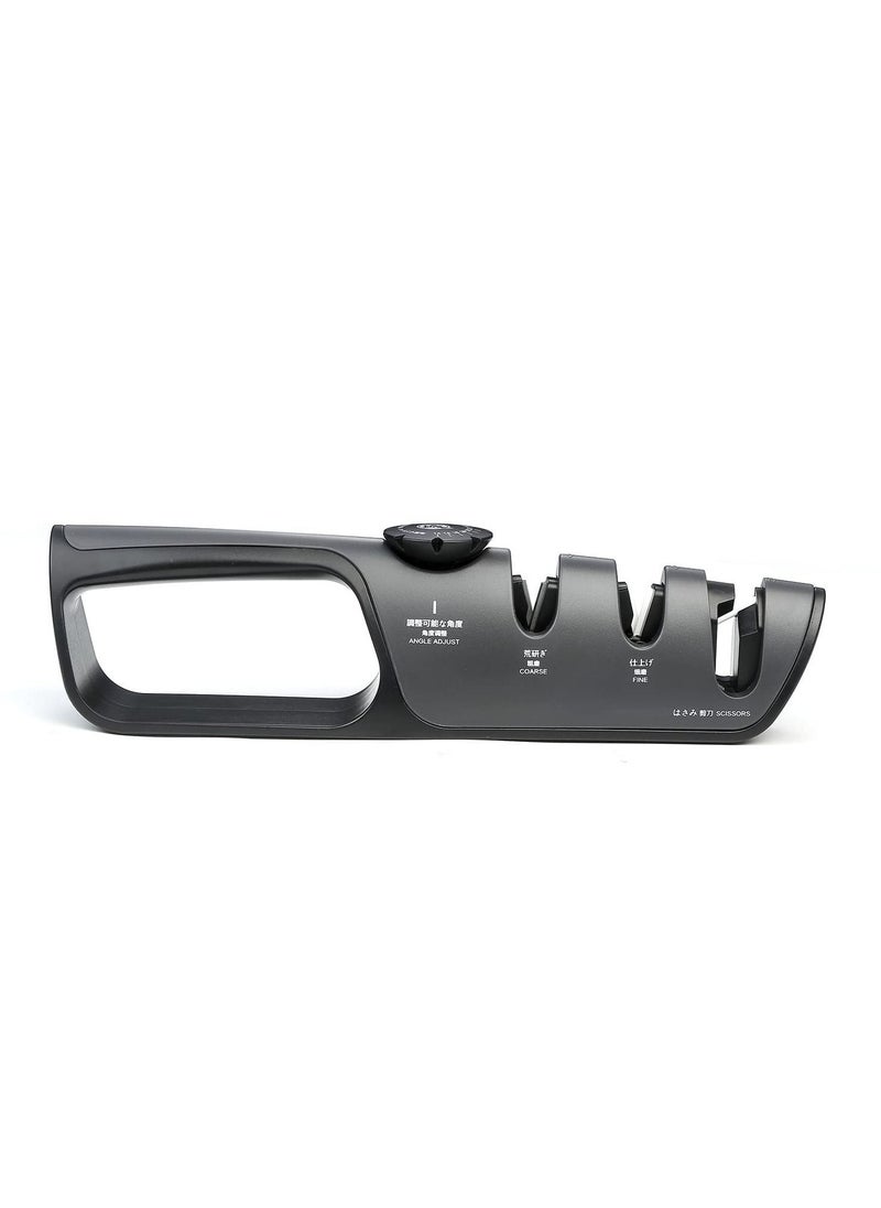 Excefore Knife Sharpener, Multifunctional 3-Stage Sharpener, Knife Sharpeners with Adjustable Angle Knob, Polishing Kitchen Sharpeners, Conveniently to Restore and for Dull Blades Polishing  - Image 1