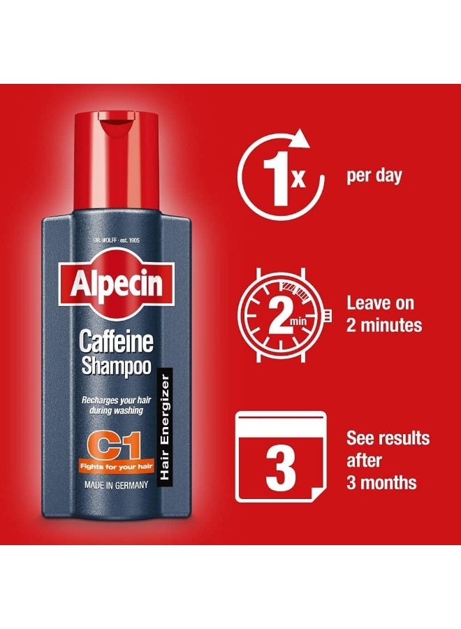 Alpecin Caffeine Shampoo C1 250ml | Prevents and Reduces Hair Loss | Natural Hair Growth Shampoo for Men | Energizer for Strong Hair | Hair Care for Men Made in Germany - Image 5