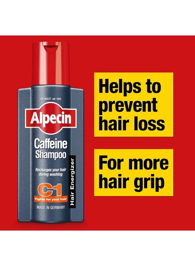 Alpecin Caffeine Shampoo C1 250ml | Prevents and Reduces Hair Loss | Natural Hair Growth Shampoo for Men | Energizer for Strong Hair | Hair Care for Men Made in Germany - Image 2