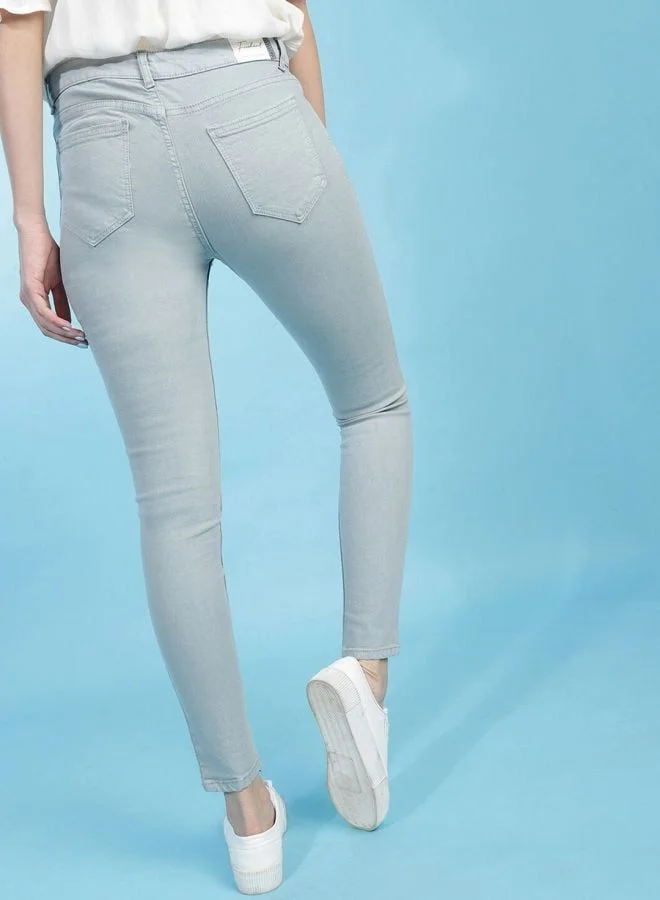 Freehand  Women Skinny Fit Solid Mid Rise Jeans  | Best Price UAE