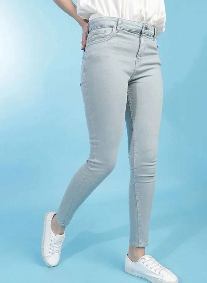 Freehand  Women Skinny Fit Solid Mid Rise Jeans  | Best Price UAE
