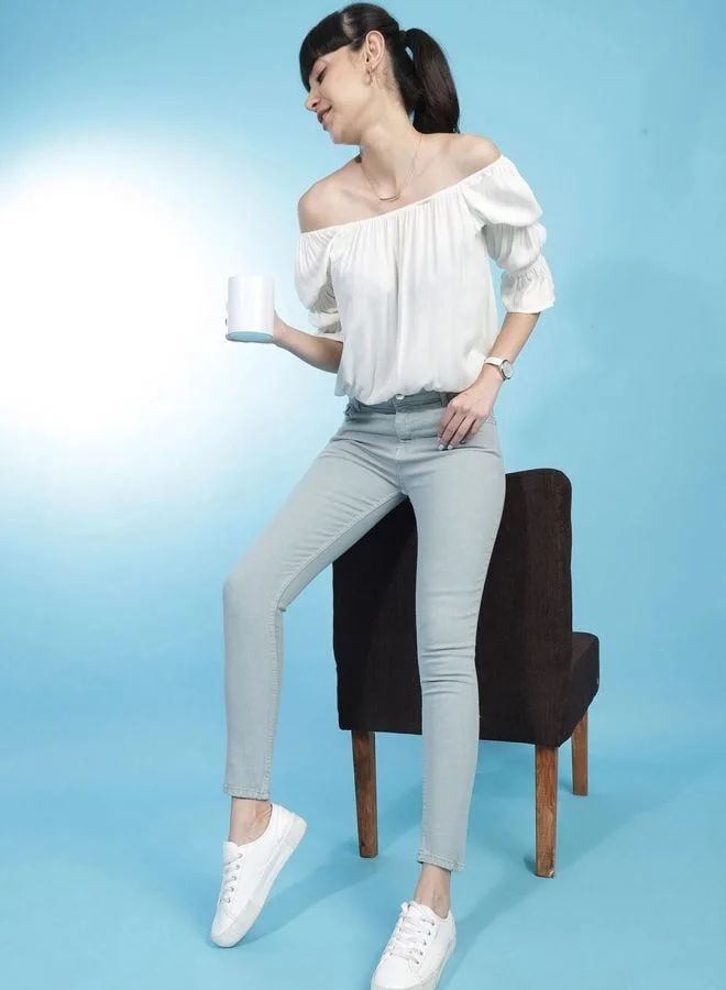 Freehand  Women Skinny Fit Solid Mid Rise Jeans  | Best Price UAE