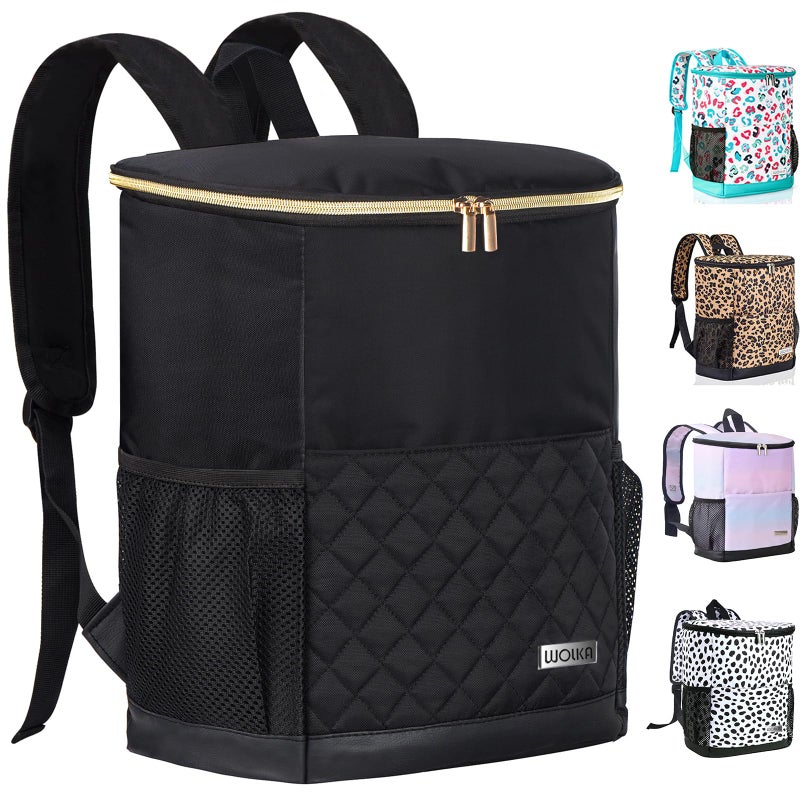 Wolka Cooler Backpack 30 Cans,Portable Backpack Coolers Insulated Leak Proof,Waterproof Soft Sided Cooler Bag for Travel,Beach,Camping,Picnic,Lunch Backpack for Women (Black Shark) - Image 1