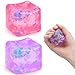 Gretex Fidget Toy for All Ages 2 Pack Soft Sensory Fidget Ice Cube Stress Ball Squishy Cube Stress Relief Toys for Kids Teens and Adults Party Favors Birthday Gift for Kids Age 3 Purple Pink - Image 2