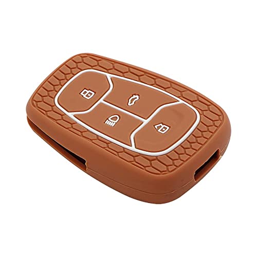 CARMATE Silicone Car Key Cover KC-08 Fit for (Altroz, Harrier, Tigor BS6, Gravitas, Nexon)-Brown - Image 2