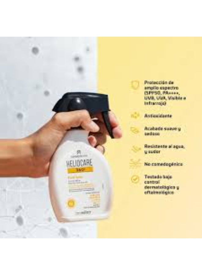 بخاخ سائل هيليوكير 360 درجة بعامل حماية من الشمس 50، 250 مل - Image 4