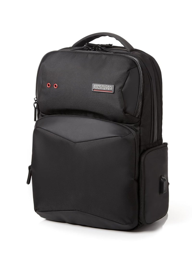 American Tourister Zork 2.0 Style 03, 23L Volume Office 4 Compartment Laptop Backpack With Front Organizer And Spacious Interiors For Unisex, Men & Women - Black - Image 1