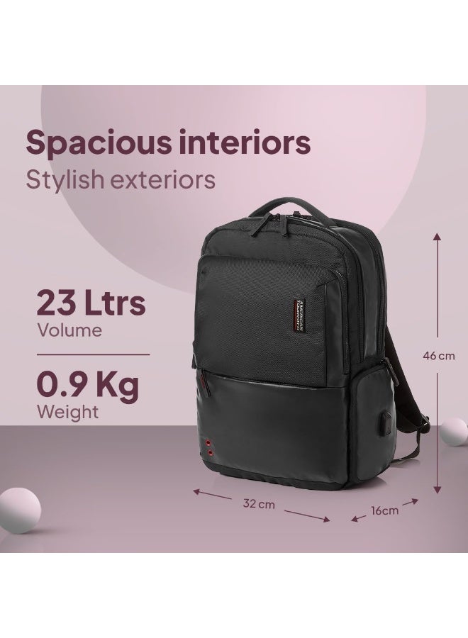 American Tourister Zork 2.0 Style 03, 23L Volume Office 4 Compartment Laptop Backpack With Front Organizer And Spacious Interiors For Unisex, Men & Women - Black - Image 2