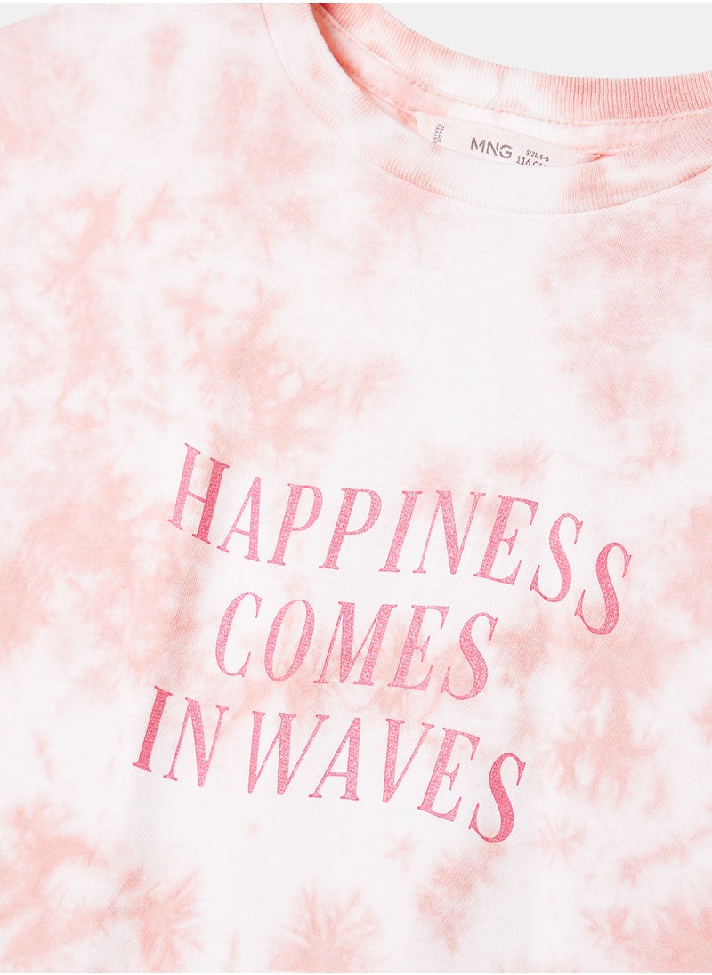 MANGO - Girls Tie Dye T-Shirt - Image 1