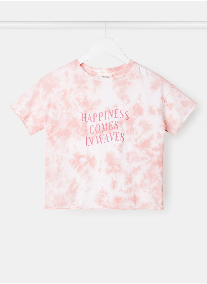 MANGO - Girls Tie Dye T-Shirt - Image 1