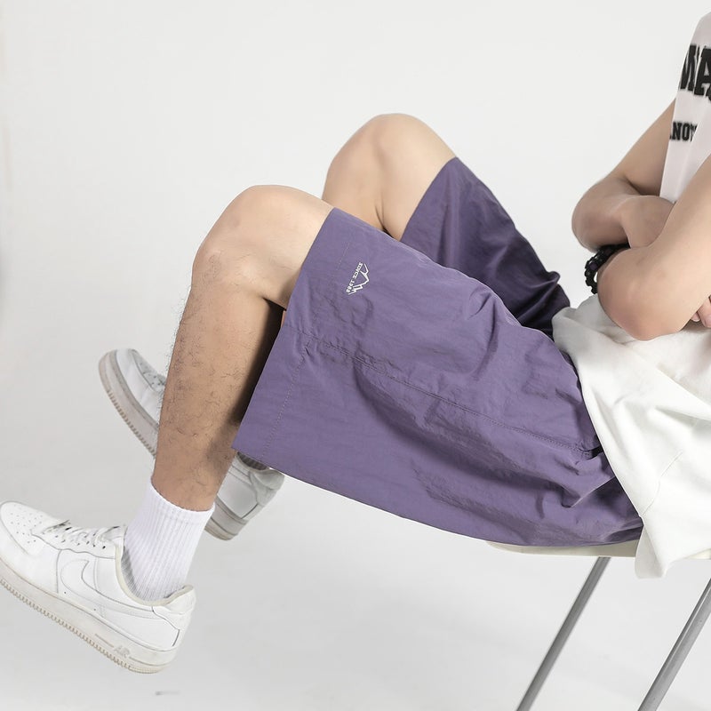 Summer Thin Pants Quick-Drying Shorts Woven Beach Sports Hong Kong Style Casual Pants Fashionable Ice Silk Pants - Image 2