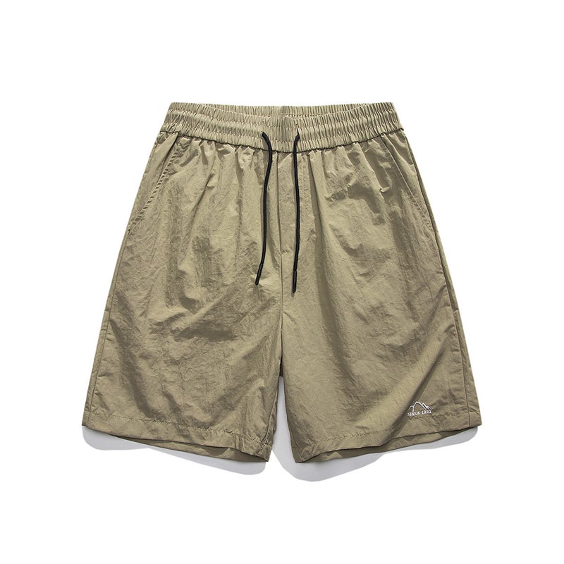Summer Thin Pants Quick-Drying Shorts Woven Beach Sports Hong Kong Style Casual Pants Fashionable Ice Silk Pants - Image 1