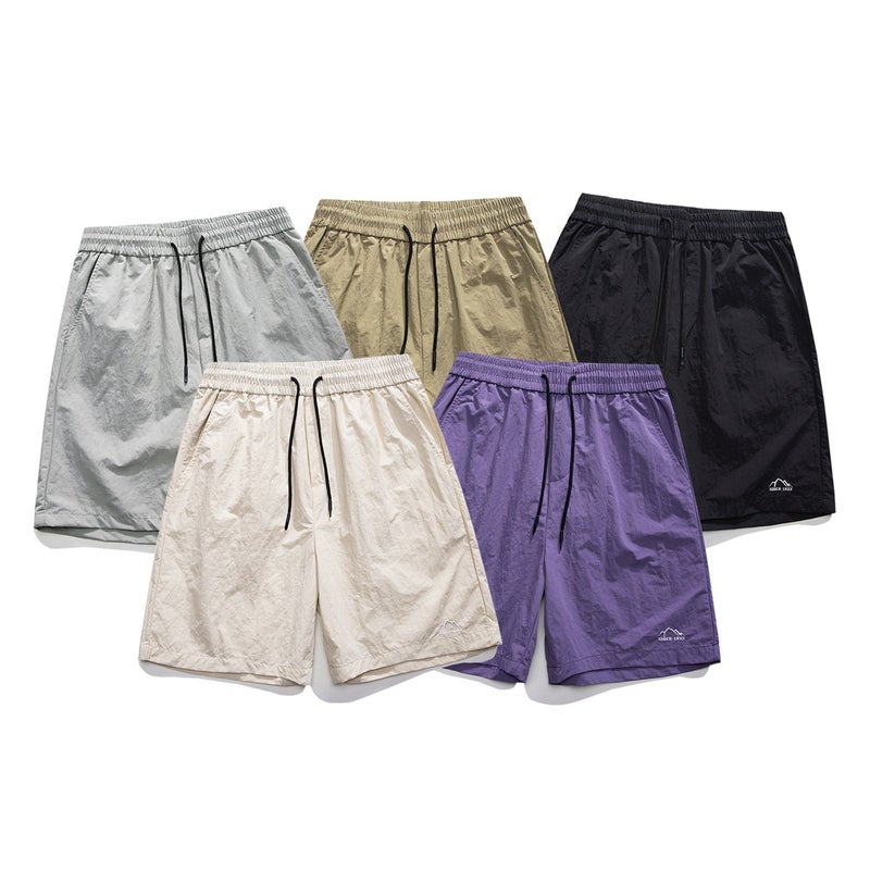 Summer Thin Pants Quick-Drying Shorts Woven Beach Sports Hong Kong Style Casual Pants Fashionable Ice Silk Pants - Image 3