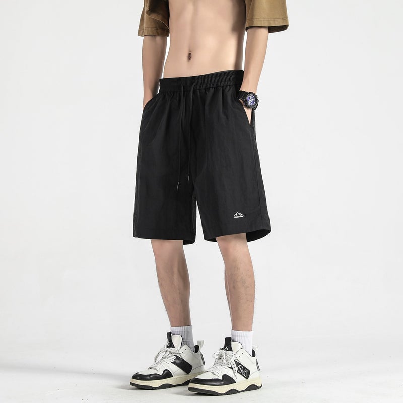 Summer Thin Pants Quick-Drying Shorts Woven Beach Sports Hong Kong Style Casual Pants Fashionable Ice Silk Pants - Image 5