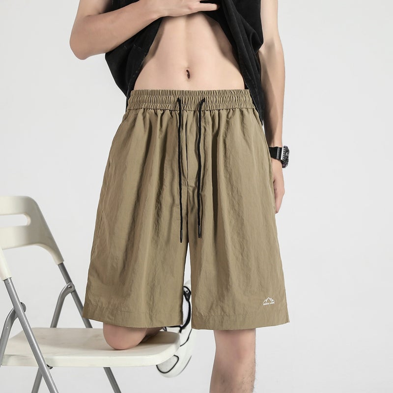 Summer Thin Pants Quick-Drying Shorts Woven Beach Sports Hong Kong Style Casual Pants Fashionable Ice Silk Pants - Image 4