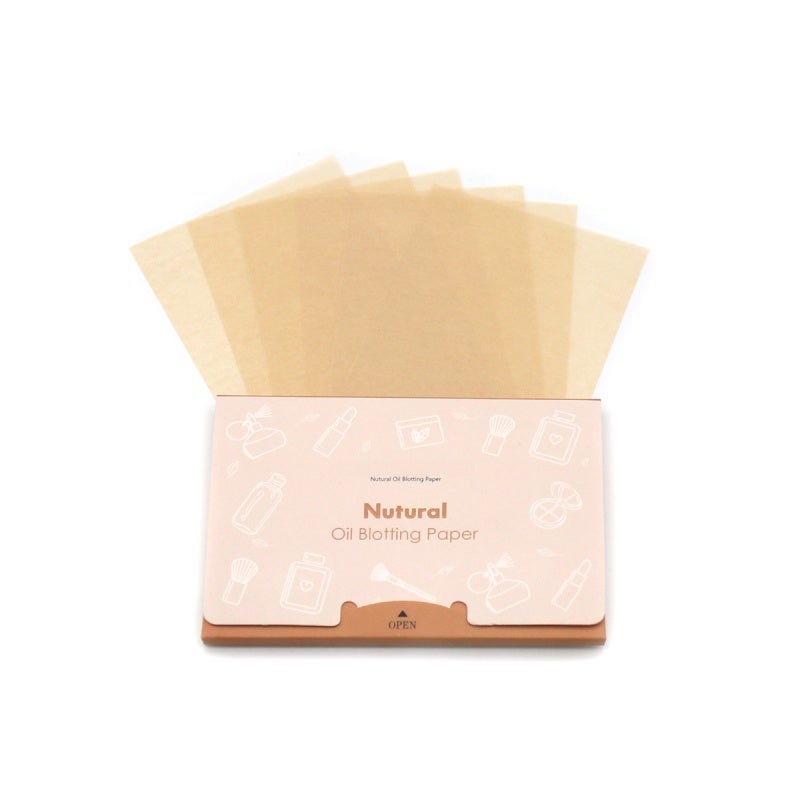 Facial Oil Absorbing Sheets: 100 Sheets Raw Wood Pulp Material - Oil Control Blotting Paper for Facial Skin Care - Image 1