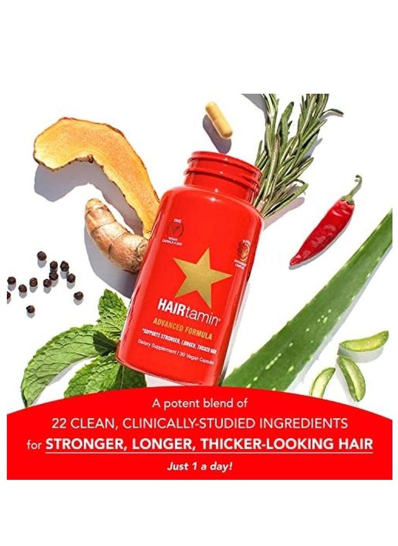 HAIRTAMIN - Hair Advanced Formula Dietary Supplement 30 Capsules - Image 1