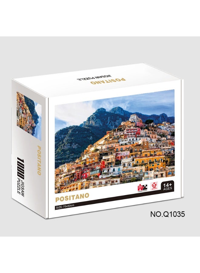 1000 قطعة لوحة زيتية ملونة للألغاز مناظر طبيعية - Image 1