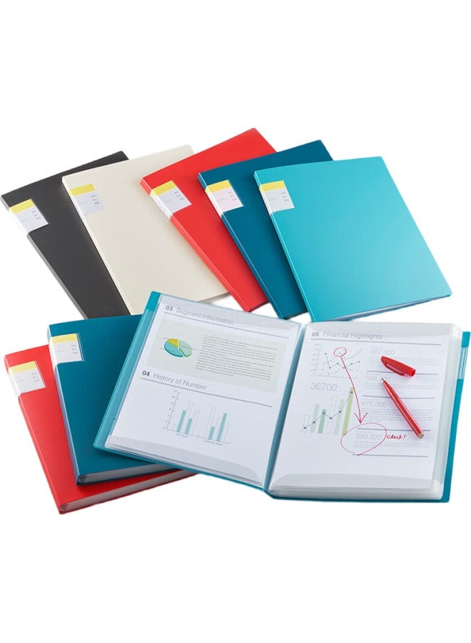 King Jim Kakiko A4/40-Page Multifunction Document Folder, Writable, White, 8632W-Gs - Image 1