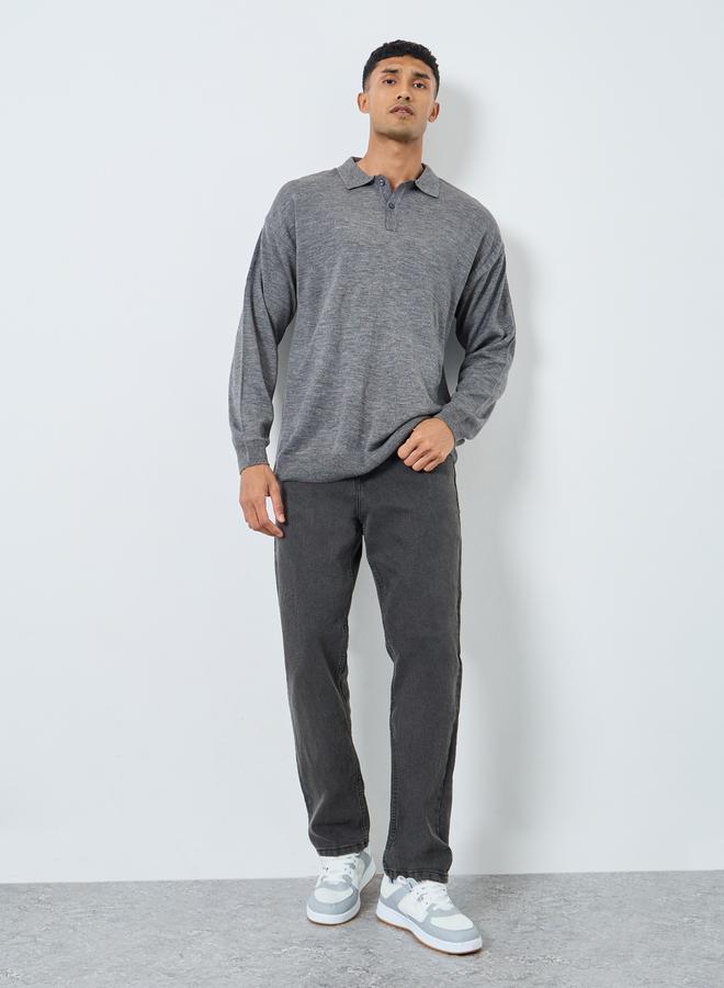 ستايلي سويتر بولو محبوك بقصة مريحة - Image 2