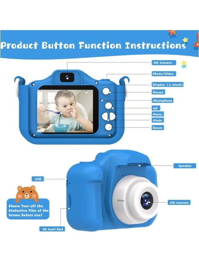 Dreamzon Kids Digital Camera With Cartoon Protective Cover Mini Video Camera For Boy Girl Mini Waterproof Photography Video Camera - Image 3