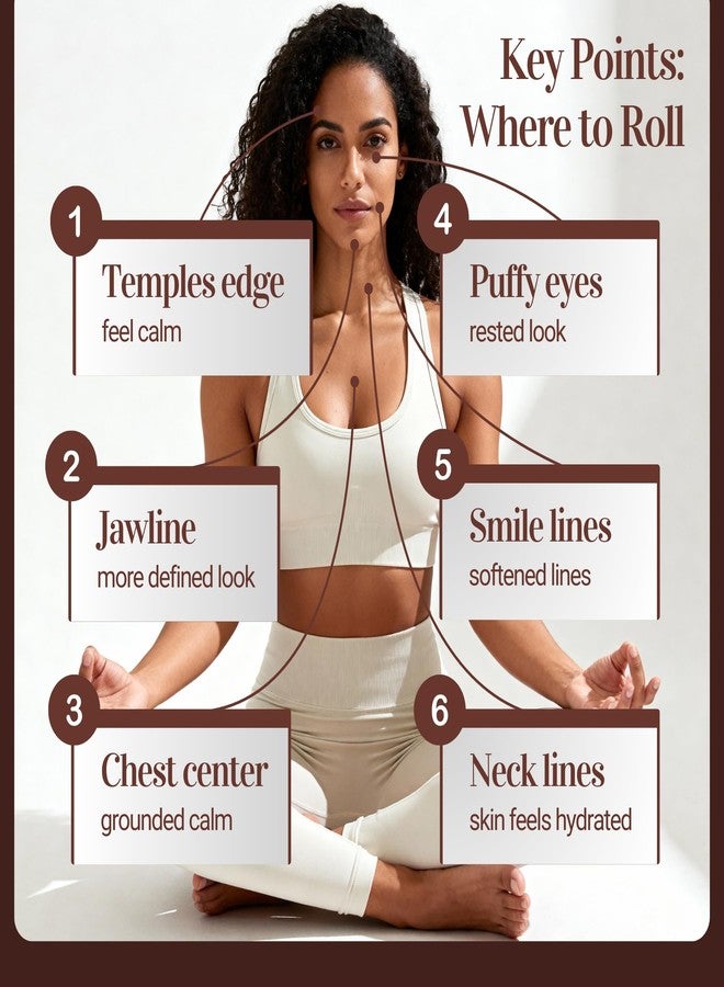 BodyJ4You Castor Oil Frankincense Essential Oil Roll On for Face Eyebrows Under Eye - 100% Pure USDA Organic MCT Coconut - Dark Circles Fine Lines Facial Skin Care Serum - Gemstone Roller 10ml Travel Size - Image 2