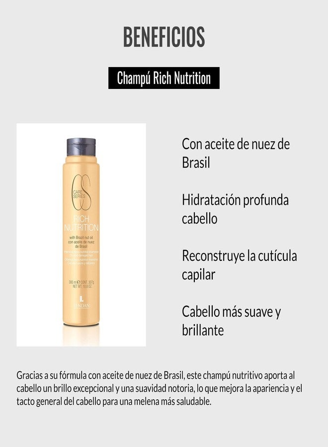 Lendan - Nourishing Shampoo - Rich Nutrition - 300 ml - with Brazil Nut Oil - Deep Hair Hydration - Rebuilds the Hair Cuticle - Softer and Shinier Hair - Image 3