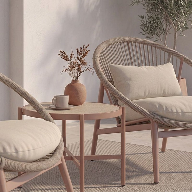DANUBE HOME Belarus Balcony Set - Mocha Beige | 2 Pieces | Outdoor - Image 2