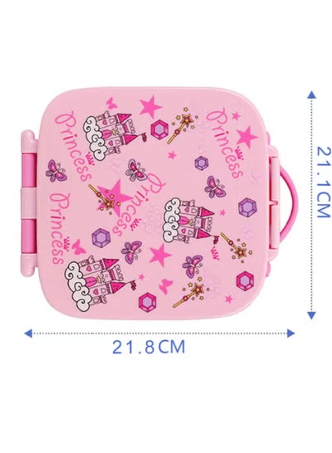 Beauenty Lunch Box for Kid School,Children's Lunch Box with Compartments, Bento Box Children, Leak-proof Lunch Box for Girls and Boys, Snack Box, Perfect for School, Nursery & Trips,21.1 x 7.5 x 21.8 centimeters,blue - Image 3
