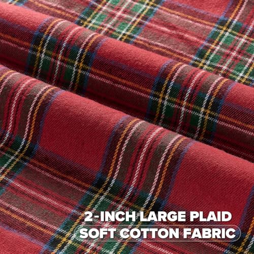 FUTEI Christmas Red Plaid Throw Pillow Covers 18x18 Inch Set of 2 Buffalo Check Holiday Decorative Cushion Case Farmhouse Home Decor for Couch Bed Living Room - Image 3