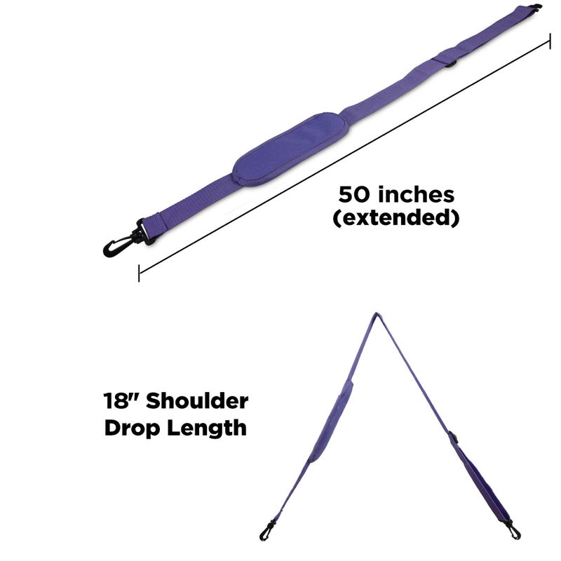 DALIX Premium Replacement Strap With Pad Laptop Travel Duffle Bag In Purple - Image 4