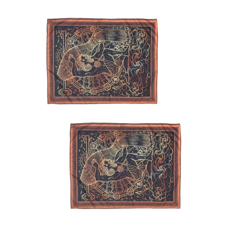 2pcs Bohemian Wall Carpet Hanging Tapestry Bedroom Living Room Backdrop Tapestry - Image 1
