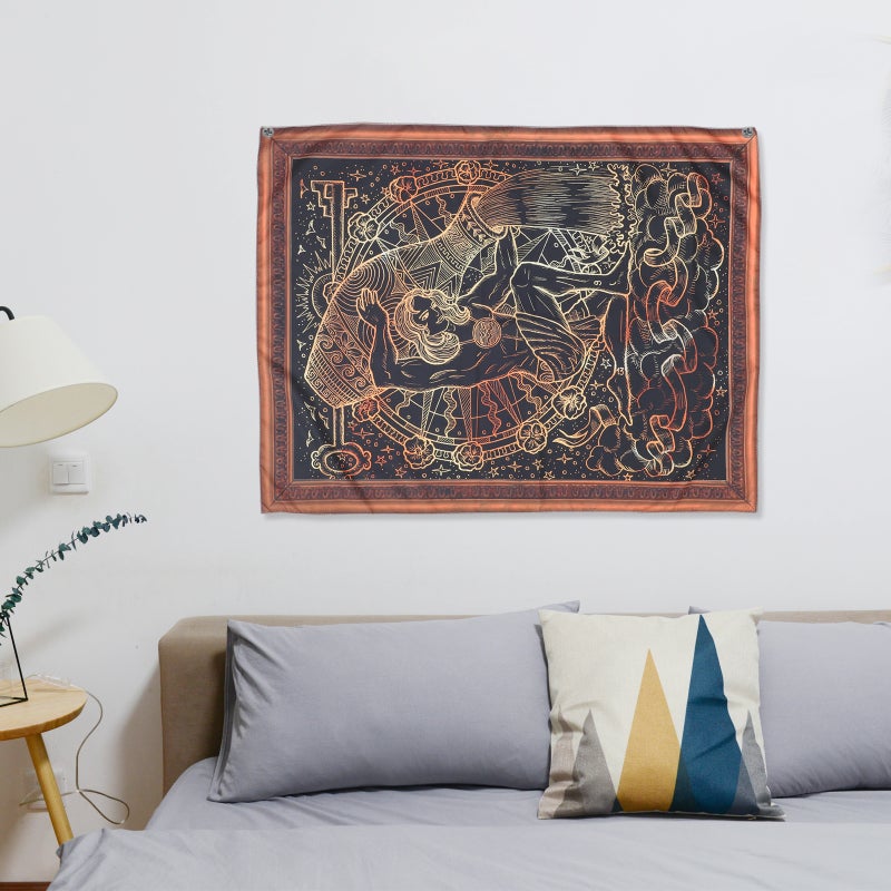 2pcs Bohemian Wall Carpet Hanging Tapestry Bedroom Living Room Backdrop Tapestry - Image 3