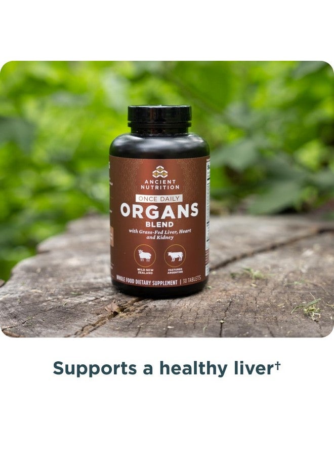 آينشنت نيوترشن مكملات الأعضاء من Ancient Nutrition، كبسولات مجمع الأعضاء البرية والمغذية على العشب مرة واحدة يوميًا، تدعم صحة الكبد والقلب والكلى والأعضاء والجهاز الإدراكي والجهاز المناعي، 30 كبسولة - Image 4